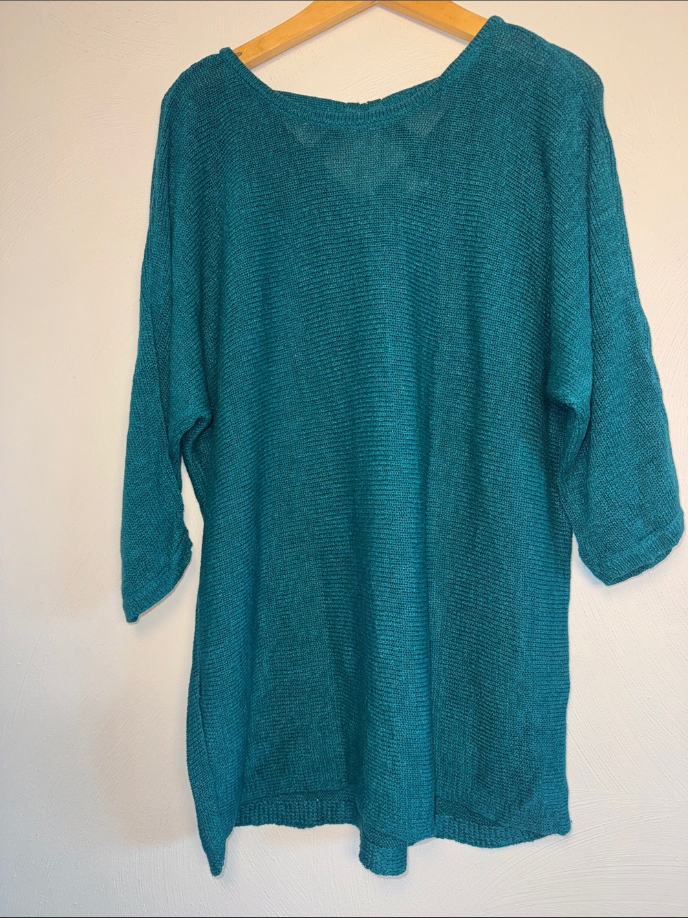 Chico's Teal Lightweight Scoop-Neck Knit Sweater